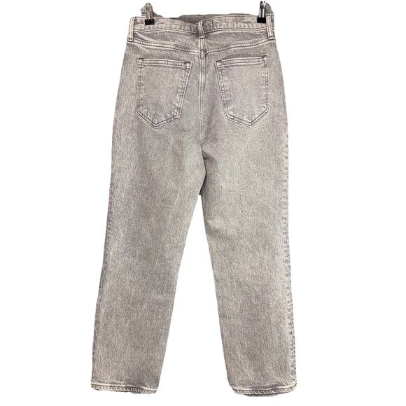 Abercrombie Fitch 27/4 90's Straight Ultra High Rise Jeans Gray Acid Denim A&F - Picture 2 of 6